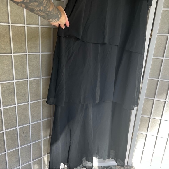 NWT HYFVE Layers of fabulous maxi dress small black halter dress - Picture 5 of 15